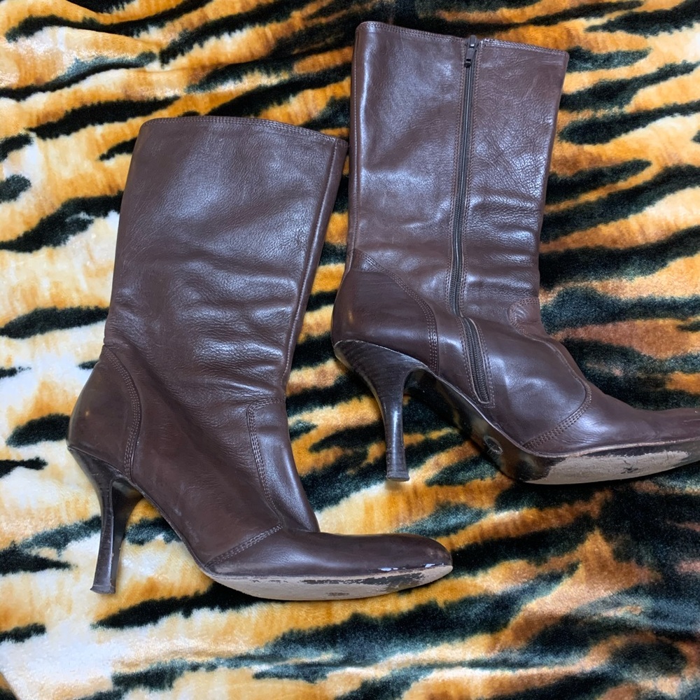 Coach boots! Very pretty rich brown leather sz 9.5